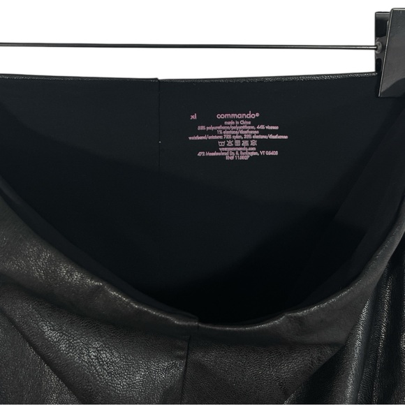 Commando Faux Leather Flare Crop Pull-On Pants in Black Size XL - Picture 6 of 7